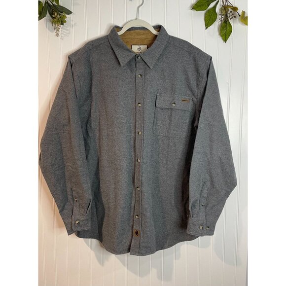 Legendary Whitetails Gray Cotton Button-Up Shirt XL - Picture 1 of 14